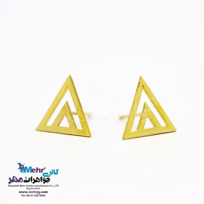 Gold Earrings - Geometric Design-SE0386